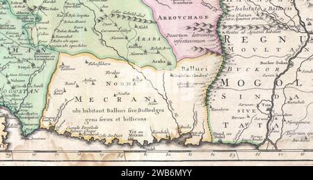 1730 Ottens Karte von Persien (Iran, Irak, Türkei) - Geographicus - RegnumPersicum-ottens-1730 (Mecran). Stockfoto