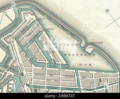 1835 S.D.U.K. Stadtplan oder Plan von Amsterdam, Niederlande - Geographicus - Amsterdam-SUDK-1835 Western Dock. Stockfoto