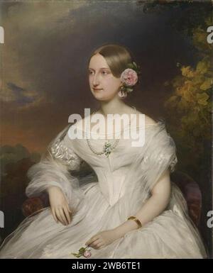 1842 Porträt der Prinzessin Maria Carolina Augusta von Bourbon-zwei Sizilien von Franz Schrotzberg Stockfoto