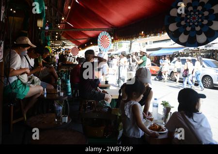 Der lebhafte und farbenfrohe Chatuchak Wochenendmarkt in Bangkok, Thailand. Stockfoto