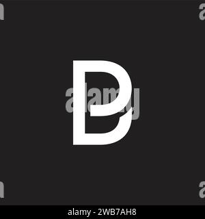 Logovektor mit Buchstabe pb-Link für geometrische Linien Stock Vektor