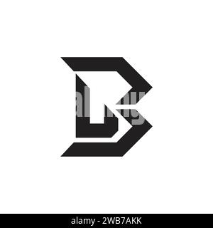 Letter LB Slice Grunge Logo Vektor Stock Vektor