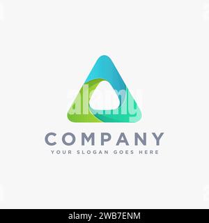 Modernes abstraktes Dreieck-Logo Stock Vektor
