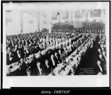 Das Possum-Abendessen wurde am 15. Januar 1909 von der Handelskammer in Atlanta an den designierten Präsidenten William Howard Taft ausgeschrieben Stockfoto