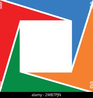 Quadratisches Logo Symbol Vektor Illustration Design Stock Vektor