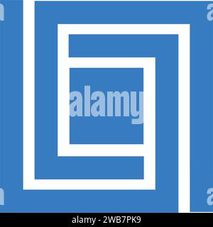 Quadratisches Logo Symbol Vektor Illustration Design Stock Vektor