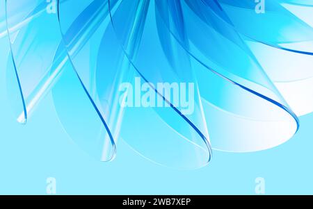 Abstrakter Glashintergrund, 3D-Rendering. 3D-Abbildung. Stockfoto
