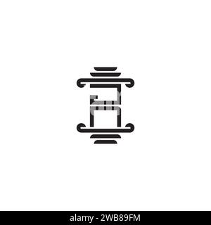 JN-Säulen-Konzept in hochwertigem, professionellem Design, das auf allen Printmedien gut gedruckt wird Stock Vektor