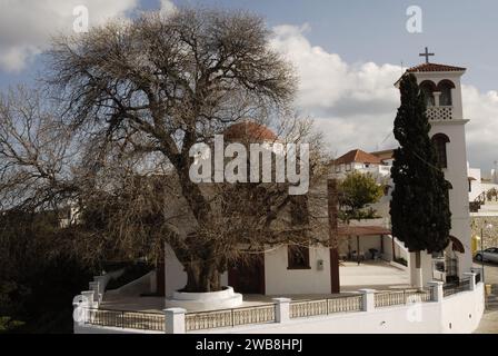 Griechenland, Rhodos Island Theologos Dorf, die Kirche Stockfoto