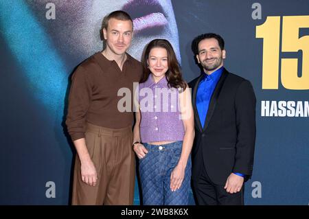 Albrecht Schuch, Hannah Herzsprung und Hassan Akkouch bei der Premiere des Kinofilms 15 Jahre im Kino International. Berlin, 08.01.2024 *** Albrecht Schuch, Hannah Herzsprung und Hassan Akkouch bei der Premiere des Films 15 Jahre im Kino International Berlin, 08 01 2024 Foto:XF.xKernx/xFuturexImagex 15 jahre 4182 Stockfoto