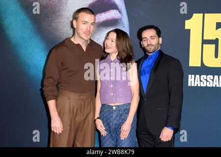 Albrecht Schuch, Hannah Herzsprung und Hassan Akkouch bei der Premiere des Kinofilms 15 Jahre im Kino International. Berlin, 08.01.2024 *** Albrecht Schuch, Hannah Herzsprung und Hassan Akkouch bei der Premiere des Films 15 Jahre im Kino International Berlin, 08 01 2024 Foto:XF.xKernx/xFuturexImagex 15 jahre 4180 Stockfoto