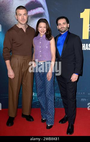 Albrecht Schuch, Hannah Herzsprung und Hassan Akkouch bei der Premiere des Kinofilms 15 Jahre im Kino International. Berlin, 08.01.2024 *** Albrecht Schuch, Hannah Herzsprung und Hassan Akkouch bei der Premiere des Films 15 Jahre im Kino International Berlin, 08 01 2024 Foto:XF.xKernx/xFuturexImagex 15 jahre 4179 Stockfoto