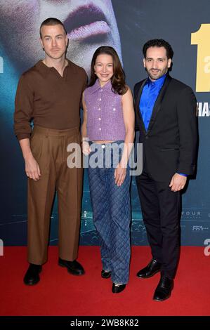 Albrecht Schuch, Hannah Herzsprung und Hassan Akkouch bei der Premiere des Kinofilms 15 Jahre im Kino International. Berlin, 08.01.2024 *** Albrecht Schuch, Hannah Herzsprung und Hassan Akkouch bei der Premiere des Films 15 Jahre im Kino International Berlin, 08 01 2024 Foto:XF.xKernx/xFuturexImagex 15 jahre 4178 Stockfoto