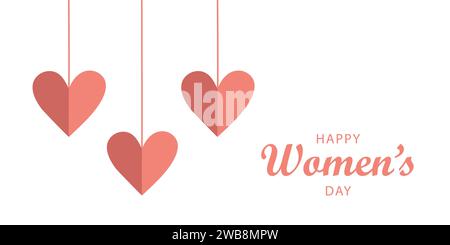 Webbanner zum Frauentag, Ankündigung, Rabatte Stock Vektor