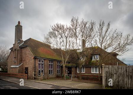 Newhaven, 6. Januar 2024: Das ehemalige Guinness Trust Ferienhaus in South Heighton Stockfoto