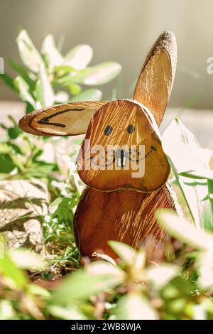 Hausgemachte Dekoration für Ostern oder Floristik. Kopierbereich. Stockfoto