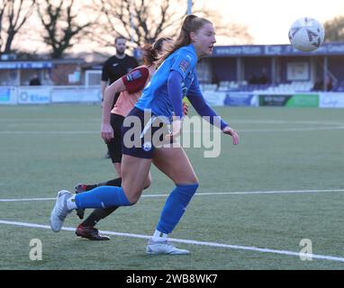 Ruby Sealey (Drewe) von Billericay Town Women während des Spiels der FA Women’s National League – Southern Premier Division zwischen Billericay Town Women aga Stockfoto