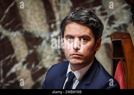 Paris, Frankreich. 31. Oktober 2023. © PHOTOPQR/LE PARISIEN/Fred Dugit ; Paris ; 31/10/2023 ; Politique Paris (vie), le 31 Octobre 2023 questions au gouvernement Gabriel Attal Ministre de l'éducation nationale et de la Jeuness Photo LP/Fred Dugit Credit: MAXPPP/Alamy Live News Stockfoto