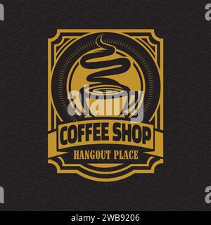 Cffe Shop Logo Im Vintage-Design Stock Vektor