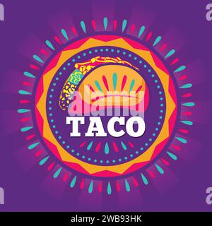 Taco Vibrant Logo Cinco De Mayo Vektor Design Stock Vektor