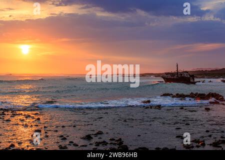 Meisho Maru No. 38 Schiffswrack am Kap Agulhas / die südlichste Spitze Afrikas und Südafrikas Stockfoto