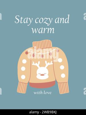 Grußkarten für Neujahr und Weihnachten. Weihnachtskarten Stock Vektor