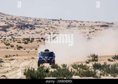 309 CASALE Ignacio (chl), LEON Alvaro (chl), X-RAID Yamaha Supported Team, Yamaha X-RAID YXZ 1000 R Turbo, FIA Challenger, Action während der vierten Etappe der Dakar 2024 am 9. Januar 2024 zwischen Al Salamiya und Al-Hofuf, Saudi Arabien Stockfoto