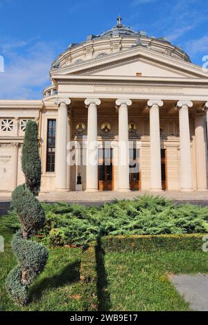 Bukarest, Rumänien. Konzertsaal des rumänischen Athenäums (Atheneul Roman). Stockfoto