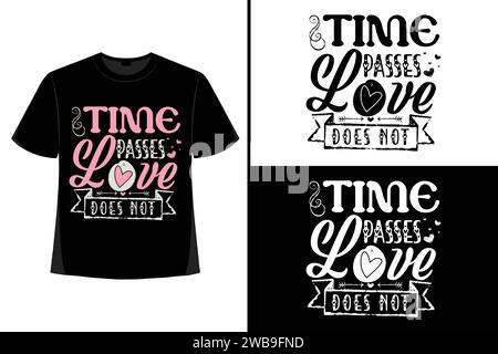 Valentinstag, Valentinstag SVG, Valentinstag T-Shirt Design, T-Shirt Design Graphic Template, Typografie T-Shirt, Happy Valentine's, romantisch. Stock Vektor