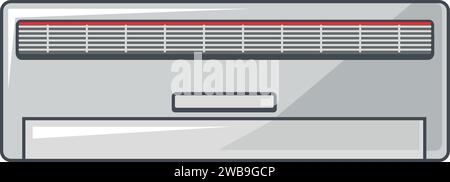 Kultige Klimaanlage im flachen Stil. Vektorabbildung Stock Vektor