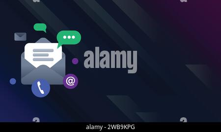 Wenden Sie sich an uns oder rufen Sie den Hintergrund des Callcenters auf. Vektorabbildung Stock Vektor