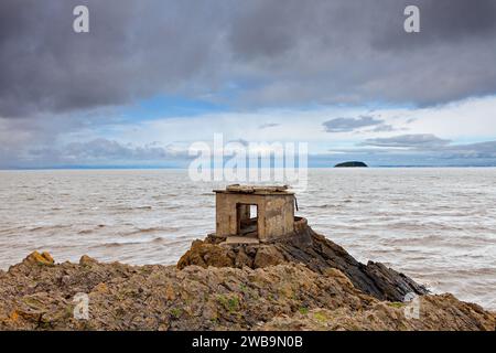 Brean Down Fort, Somerset, Großbritannien - Palmerston Fort Stockfoto