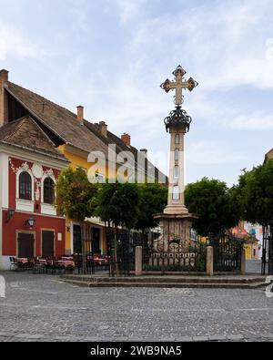 Wunderschönes buntes Stadtbild in Szentendre, Ungarn Stockfoto
