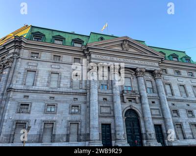 Wunderschöner Blick auf die Banco de la Nacion de Argentina, Argentina Bank in der Stadt Buenos Aires Stockfoto