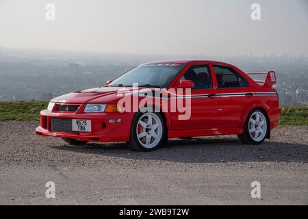 Mitsubishi Evo VI Tommi Makinen Edition Rallyecar für Straßenfahrten Stockfoto