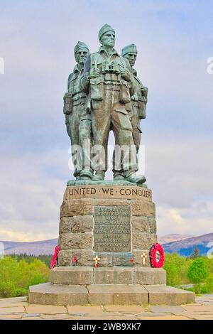 Spean Bridge, Schottland - 27. April 2019: Blick auf das Commando Memorial nördlich der Spean Bridge, ScotlandE Stockfoto