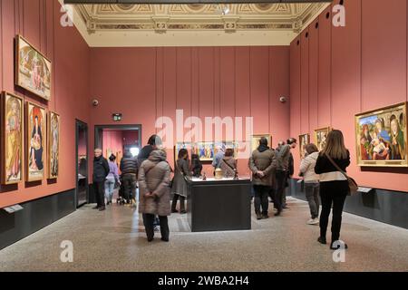 Bergamo, Italien. Januar 2024. 2023 der Carrara Academy: 130 000 Besucher, davon 80 % Italiener und 20 % Ausländer und 12 Ausstellungen. Quelle: Unabhängige Fotoagentur/Alamy Live News Stockfoto