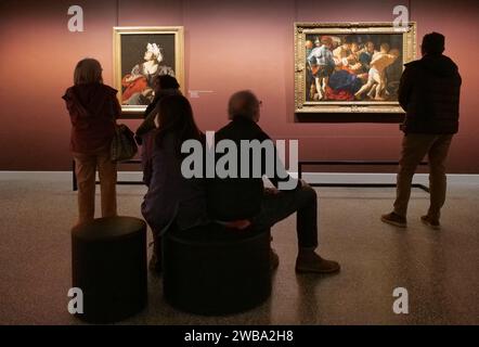 Bergamo, Italien. Januar 2024. 2023 der Carrara Academy: 130 000 Besucher, davon 80 % Italiener und 20 % Ausländer und 12 Ausstellungen. Quelle: Unabhängige Fotoagentur/Alamy Live News Stockfoto