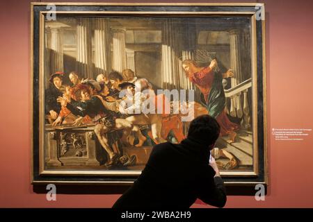 Bergamo, Italien. Januar 2024. 2023 der Carrara Academy: 130 000 Besucher, davon 80 % Italiener und 20 % Ausländer und 12 Ausstellungen. Quelle: Unabhängige Fotoagentur/Alamy Live News Stockfoto