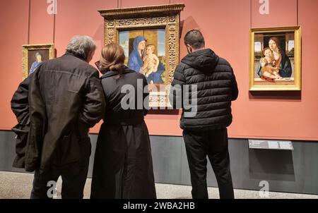 Bergamo, Italien. Januar 2024. 2023 der Carrara Academy: 130 000 Besucher, davon 80 % Italiener und 20 % Ausländer und 12 Ausstellungen. Quelle: Unabhängige Fotoagentur/Alamy Live News Stockfoto