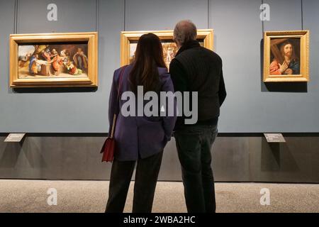 Bergamo, Italien. Januar 2024. 2023 der Carrara Academy: 130 000 Besucher, davon 80 % Italiener und 20 % Ausländer und 12 Ausstellungen. Quelle: Unabhängige Fotoagentur/Alamy Live News Stockfoto