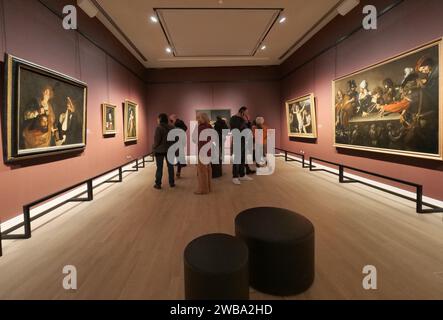 Bergamo, Italien. Januar 2024. 2023 der Carrara Academy: 130 000 Besucher, davon 80 % Italiener und 20 % Ausländer und 12 Ausstellungen. Quelle: Unabhängige Fotoagentur/Alamy Live News Stockfoto