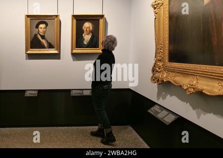 Bergamo, Italien. Januar 2024. 2023 der Carrara Academy: 130 000 Besucher, davon 80 % Italiener und 20 % Ausländer und 12 Ausstellungen. Quelle: Unabhängige Fotoagentur/Alamy Live News Stockfoto