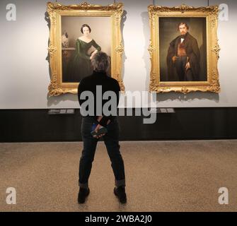 Bergamo, Italien. Januar 2024. 2023 der Carrara Academy: 130 000 Besucher, davon 80 % Italiener und 20 % Ausländer und 12 Ausstellungen. Quelle: Unabhängige Fotoagentur/Alamy Live News Stockfoto