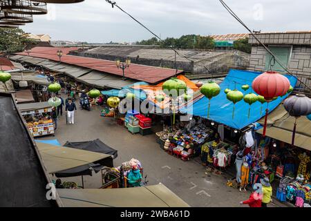 Der Obst- und Gemüsemarkt von Hoi an in Vietnam Stockfoto