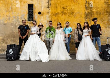 Eine Braut- und Hochzeitsfotografie in Hoi an Vietnam Stockfoto