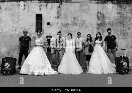 Eine Braut- und Hochzeitsfotografie in Hoi an Vietnam Stockfoto