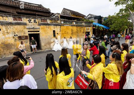 Eine Braut- und Hochzeitsfotografie in Hoi an Vietnam Stockfoto