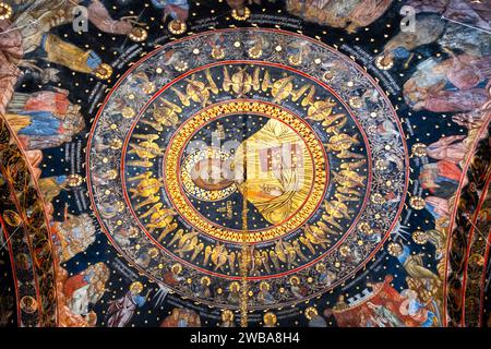 Decke des Bachkovo-Klosters. Provinz Plovdiv, Bulgarien. Südosteuropa. Stockfoto