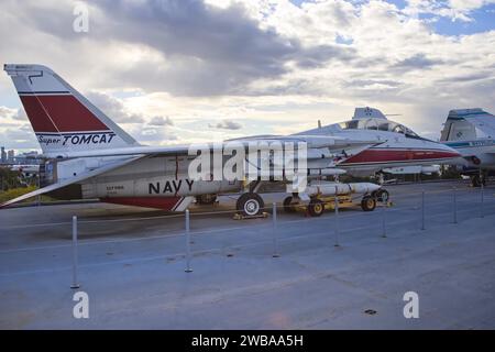 Caccia Militare Grumman F-14 D super Tomcat Intrepid u.s. Navy Stockfoto